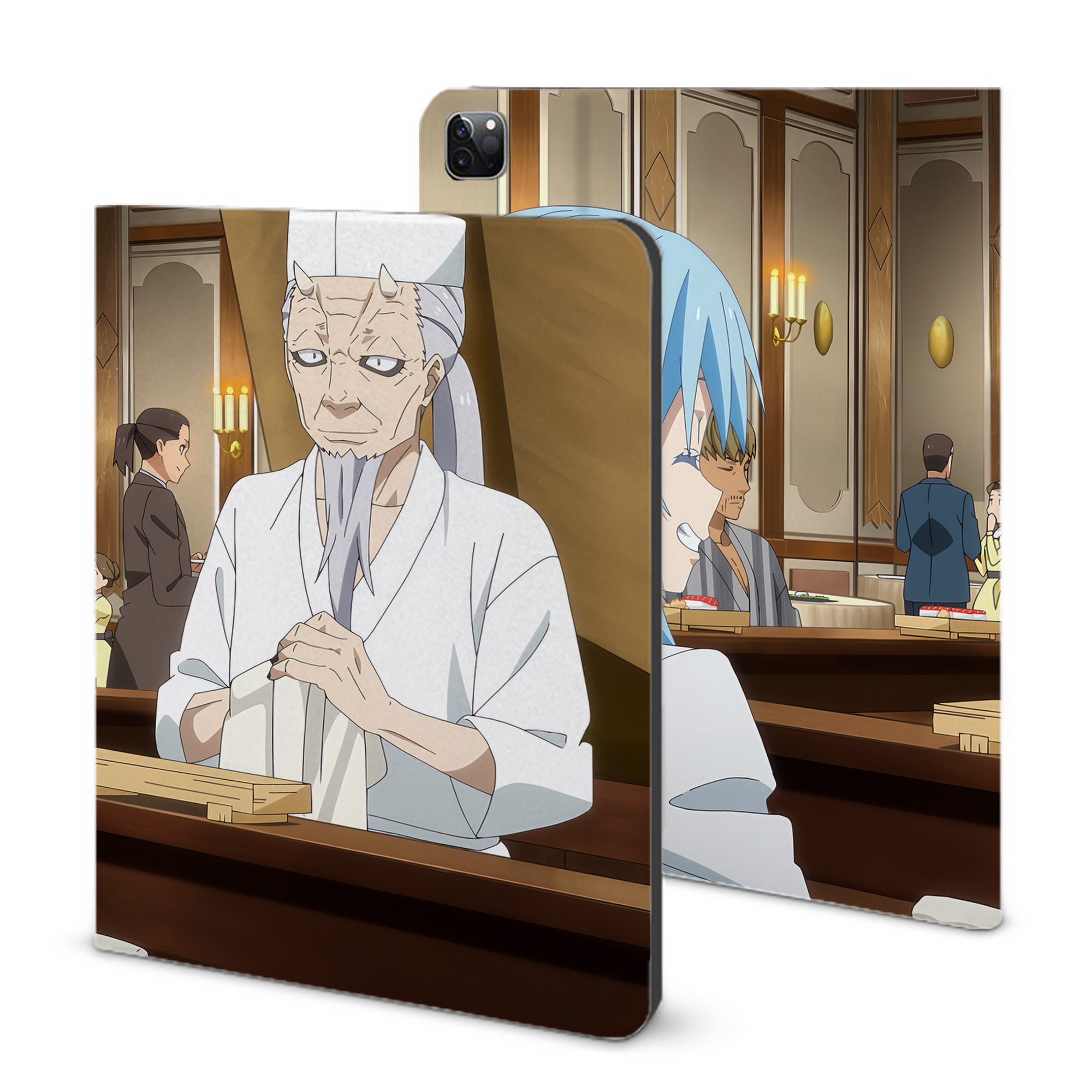 （画像用） 転スラ Regarding Reincarnated to Slime IPad ケース ブック型 PUレザー TPU 耐衝撃 軽量 薄型 ペン収納なし 全面保護 IPad 各モデル対応